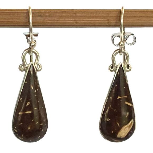 NN# Beautiful Adabele & Sterling 925 Silver Dangle Earrings - Picture 1 of 8